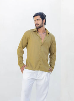 CAMISA CAMBRAIA DE LINHO VERDE
