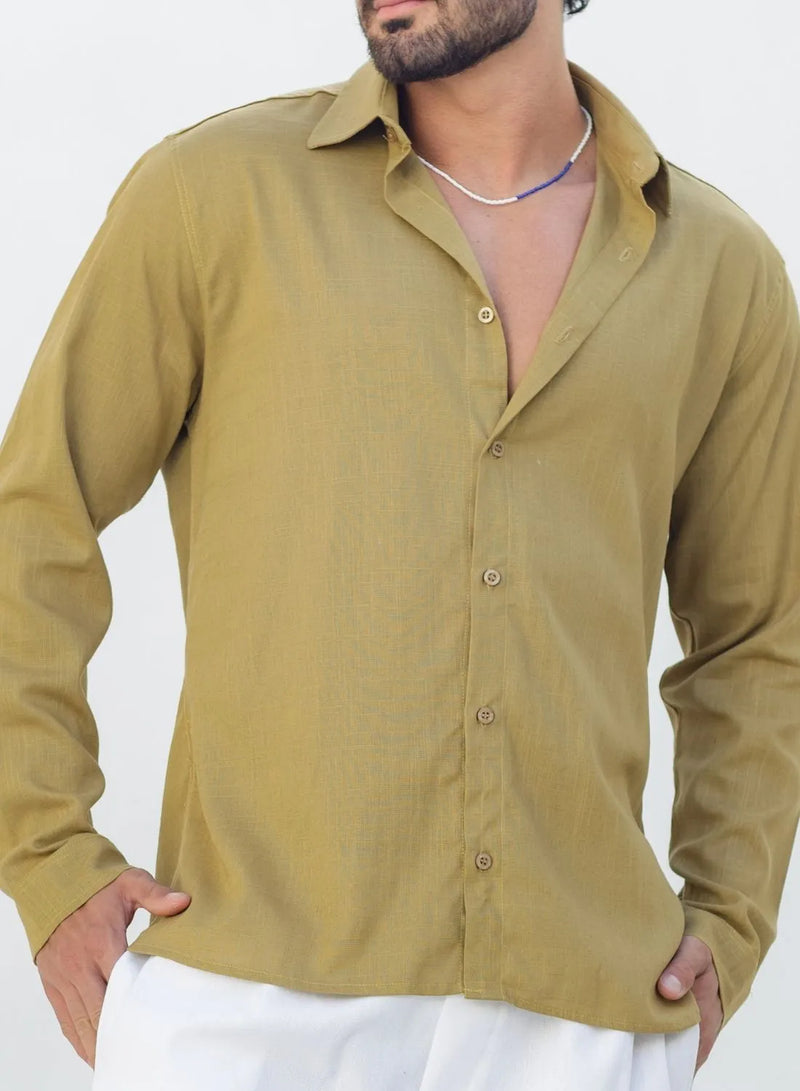 CAMISA CAMBRAIA DE LINHO VERDE