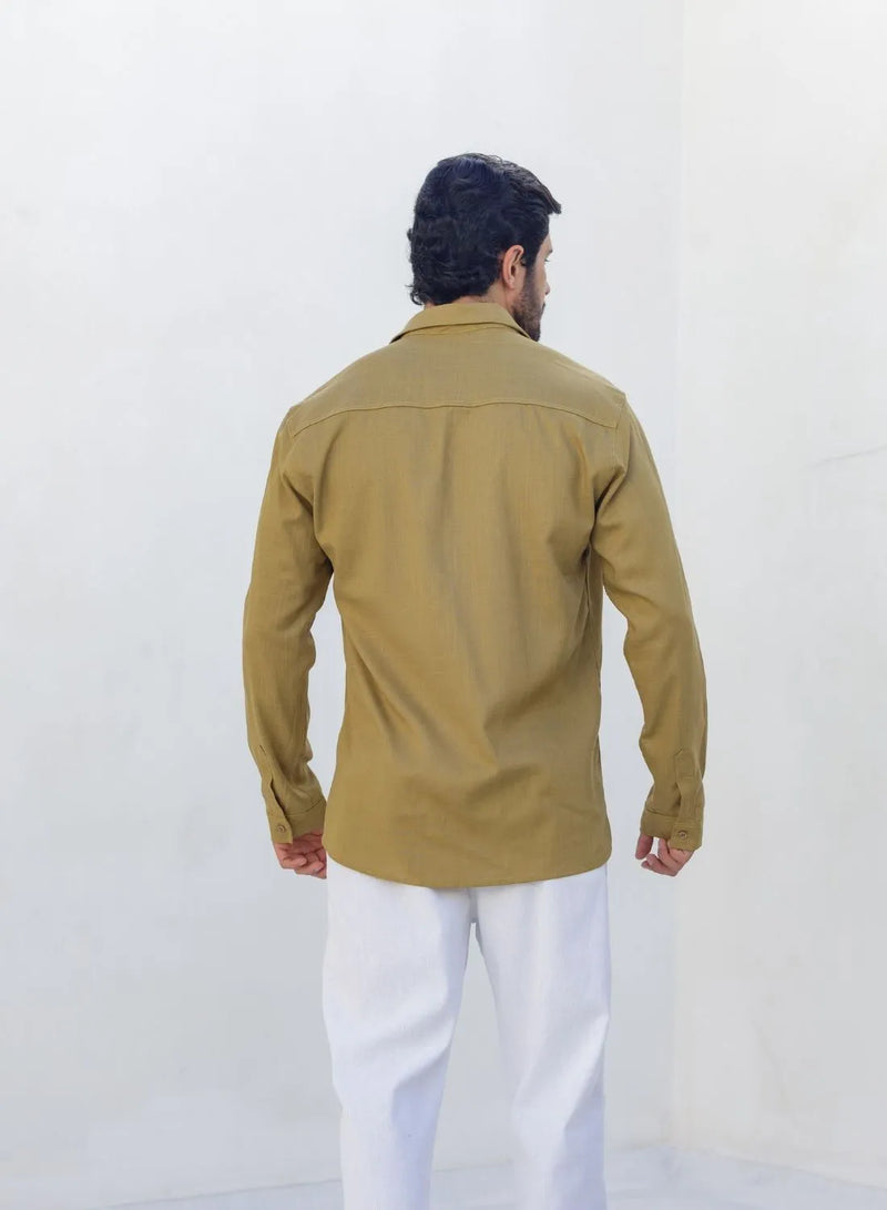 CAMISA CAMBRAIA DE LINHO VERDE